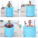 Bathtubs Freestanding Multifunctional Plastic tub to Increase The Fashion Folding Bucket Adult Bath Barrel (Color : Blue  Size : 80cm/31.5inch) - B07H7JHKPH
